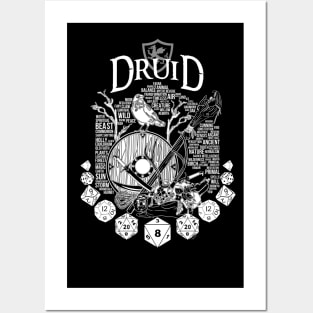 RPG Class Series: Druid - White Version Posters and Art